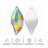 Leaf Shape Resin Rhinestones | Two-Hole Sew-On | Apparel & Bridalwear |