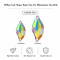 Leaf Shape Resin Rhinestones | Two-Hole Sew-On | Apparel & Bridalwear |