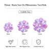Flower Shape Resin Rhinestones | Two-Hole Sew-On | Apparel & Bridalwear |