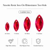Navette Resin Rhinestones | Two-Hole Sew-On | Apparel & Bridalwear |