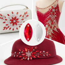 Navette Resin Rhinestones | Two-Hole Sew-On | Apparel & Bridalwear |