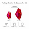 Axe Shape Resin Rhinestones | Two-Hole Sew-On | Apparel & Bridalwear |