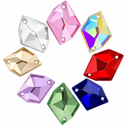 Ice Shape Resin Rhinestones | Two-Hole Sew-On | Apparel & Bridalwear |