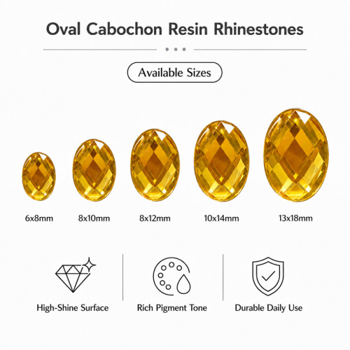 Wholesale Oval Resin Cabochon Flatback Rhinestones | Apparel & Accessories