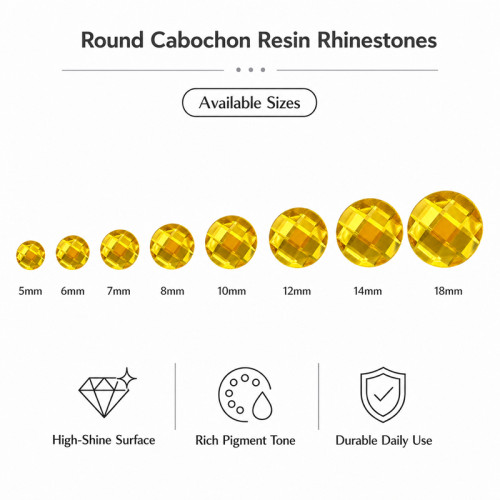 Wholesale Round Resin Cabochon Flatback Rhinestones | Apparel & Accessories