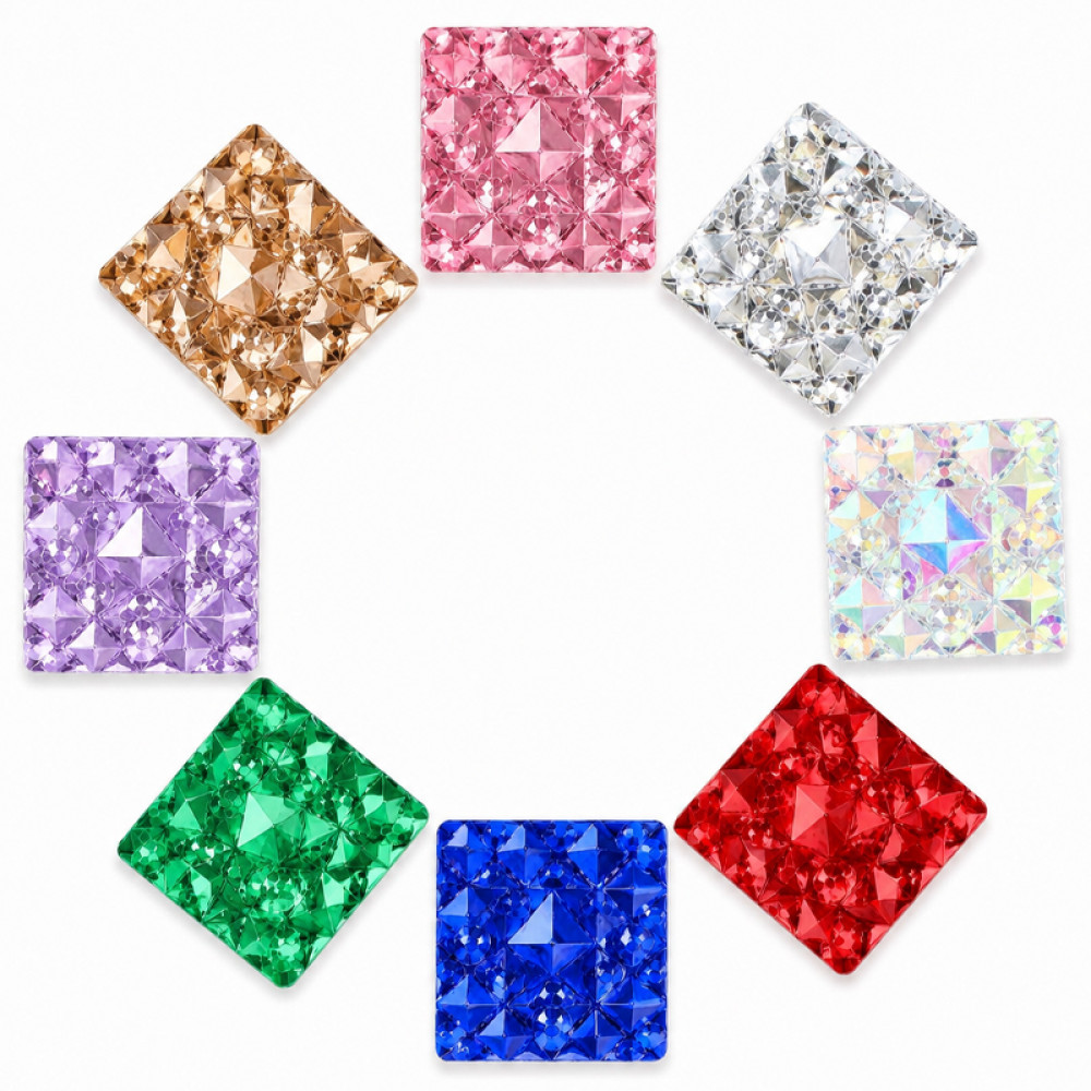 Wholesale Square Pineapple Resin Rhinestones | Flatback | Apparel & Accessories