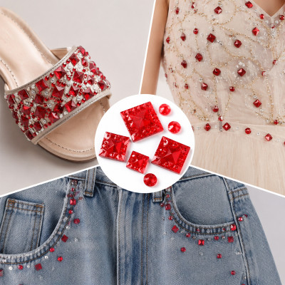 Wholesale  Square Pineapple Resin Rhinestones | Flatback | Apparel & Accessories