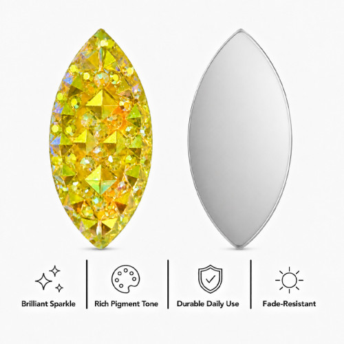 Wholesale Navette Pineapple Resin Rhinestones | Flatback | Apparel & Accessories