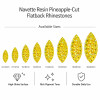 Wholesale Navette Pineapple Resin Rhinestones | Flatback | Apparel & Accessories