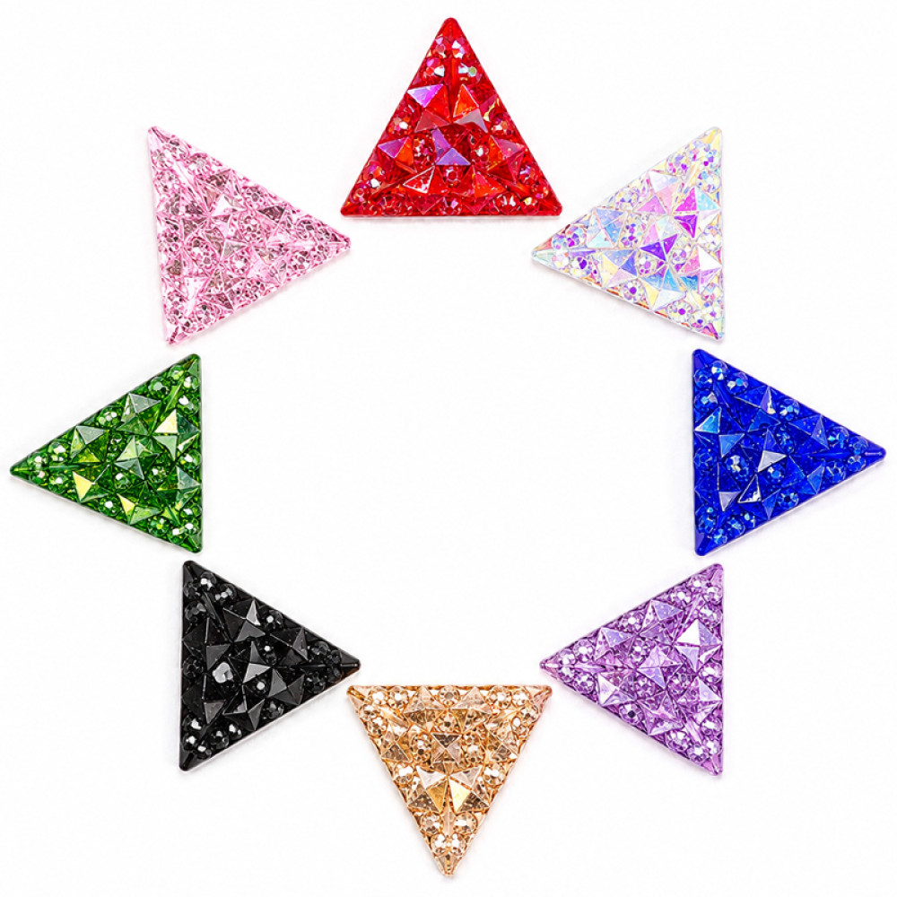 Wholesale Triangle Pineapple Resin Rhinestones | Flatback | Apparel & Accessories