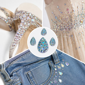 Wholesale Tear Drop Pineapple Resin Rhinestones | Flatback | Apparel & Accessories