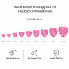 Wholesale Heart Pineapple Resin Rhinestones | Flatback | Apparel & Accessories