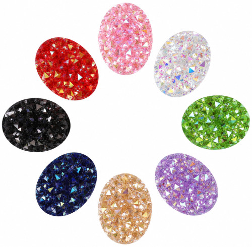 Wholesale Oval Pineapple Resin Rhinestones | Flatback | Apparel & Accessories