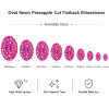 Wholesale Oval Pineapple Resin Rhinestones | Flatback | Apparel & Accessories