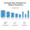 Wholesale Rectangle Pineapple Resin Rhinestones | Flatback | Apparel & Accessories