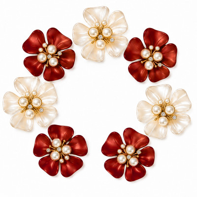 Wholesale Five-Petal Pearl Center Rhinestones | Apparel & Accessories | Z001