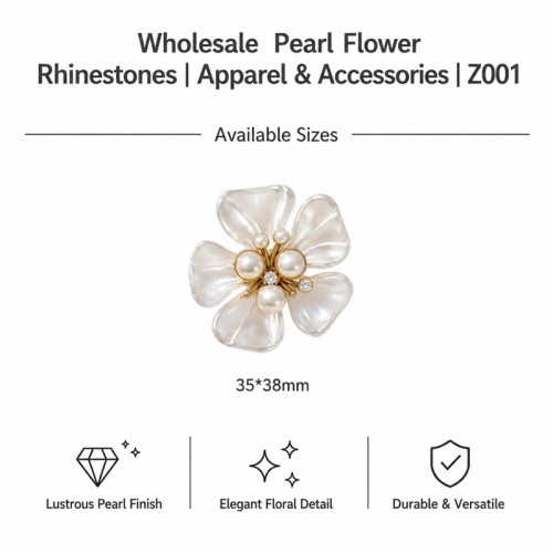 Wholesale Five-Petal Pearl Center Rhinestones | Apparel & Accessories | Z001