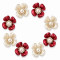 Wholesale Four-Petal Flower Rhinestones with Single Pearl Center | Apparel & Accessories | Z003