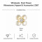 Wholesale Four-Petal Pearl Flower Flatback Rhinestones with Center Stone | Apparel & Accessories | Z007