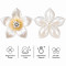 Wholesale Five-Petal Flower Flatback Rhinestones with Center Crystal | Apparel & Accessories |Z012