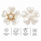 Wholesale Heart-Petal Flower Flatback Rhinestones with Pearl and Crystal Center | Apparel & Accessories |Z014
