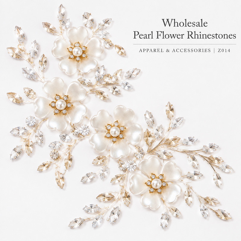 five-petal pearl flower rhinestones