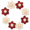 Wholesale Six-Petal Daisy Pearl Flower Flatback Rhinestones with Crystal Halo | Apparel & Accessories |Z038