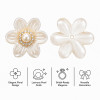 Wholesale Six-Petal Daisy Pearl Flower Flatback Rhinestones with Crystal Halo | Apparel & Accessories |Z038