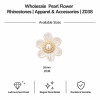 Wholesale Six-Petal Daisy Pearl Flower Flatback Rhinestones with Crystal Halo | Apparel & Accessories |Z038