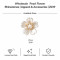 Wholesale Spring Peach Blossom Flatback Rhinestones with Pearl Center and Crystal Halo | Apparel & Accessories |Z039