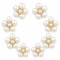Wholesale Five-Petal Pearl Flower Flatback Rhinestones with Crystal Halo | Bridal & Summer Fashion |Z040