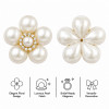 Wholesale Five-Petal Pearl Flower Flatback Rhinestones with Crystal Halo | Bridal & Summer Fashion |Z040