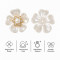 Wholesale Five-Petal Pearl Flower Flatback Rhinestones with Crystal Halo | Bridal & Summer Fashion |Z041