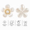 Wholesale Five-Petal Pearl Flower Rhinestone Appliques | Bridal & Summer Fashion |Z042