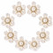 Wholesale Elegant Six-Petal Pearl Flower Flatback Rhinestones with Crystal Halo | Bridal Gowns & Wedding Dresses |Z049