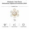 Wholesale Elegant Six-Petal Pearl Flower Flatback Rhinestones with Crystal Halo | Bridal Gowns & Wedding Dresses |Z049