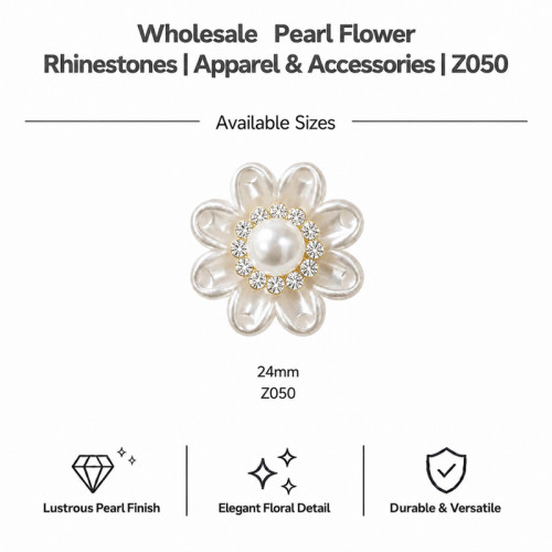 Wholesale Pearl Flower Rhinestones| Apparel & Accessories |Z038