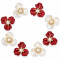 Wholesale Elegant Three-Petal Pearl Flower Rhinestones | Luxury Bridal & Wedding Fashion |Z051