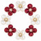 Wholesale Elegant Four-Petal Pearl Flower Rhinestones with Crystal Halo | Bridal & Wedding Fashion |Z053