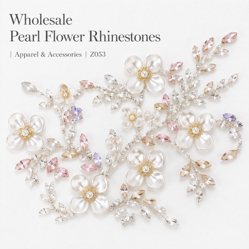 four-petal pearl flower rhinestones