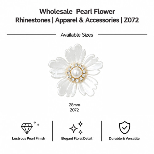 Wholesale Pearl Flower Rhinestones| Apparel & Accessories |Z072