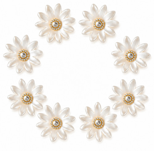 Wholesale Daisy Flower Rhinestone Appliques | Fresh Country Style & Spring Fashion |Z075