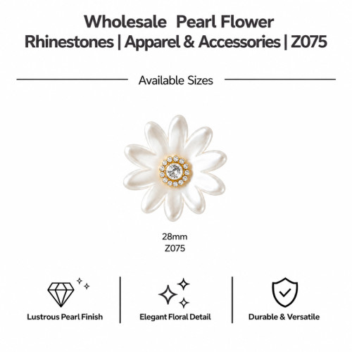 Wholesale Pearl Flower Rhinestones| Apparel & Accessories |Z075