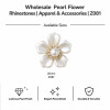 Wholesale Elegant Five-Petal Pearl Flower Rhinestones with Crystal Halo | Bridal Fashion Accessories |Z081