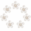 Wholesale Elegant Five-Petal Pearl Flower Rhinestone Appliques | Bridal & Fashion Accessories |Z085