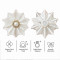 Wholesale Elegant Starburst Pearl Flower Flatback Rhinestone Applique | Bridal Fashion Accessories |Z086