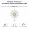 Wholesale Elegant Starburst Pearl Flower Flatback Rhinestone Applique | Bridal Fashion Accessories |Z086