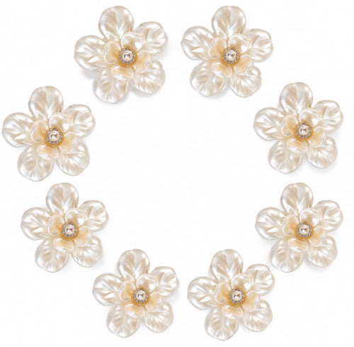 Wholesale Elegant Double-Layer Pearl Flower Rhinestone Applique | Bridal Fashion Accessories |Z090