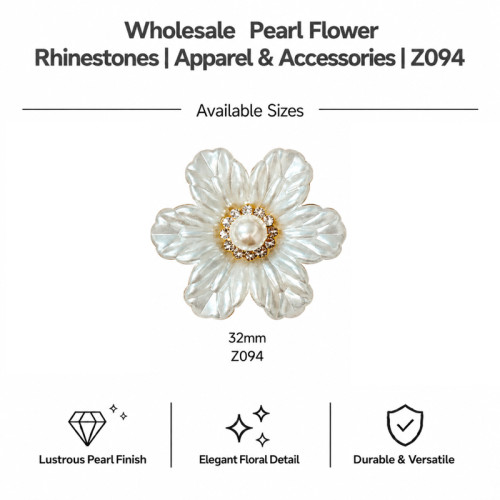 Wholesale Pearl Flower Rhinestones| Apparel & Accessories |Z094