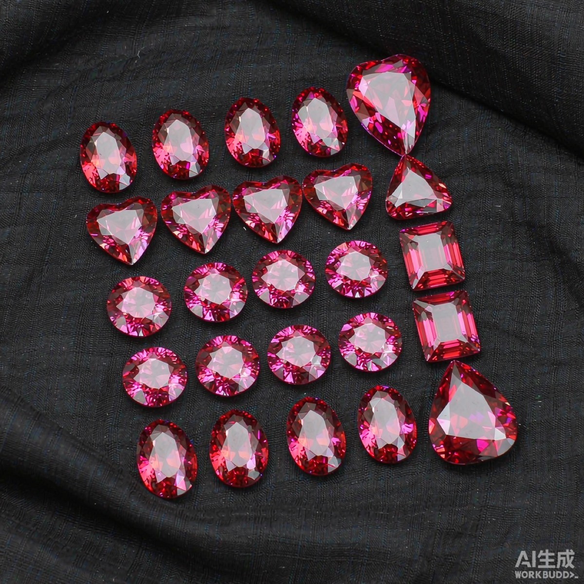 Faceted crystal refraction